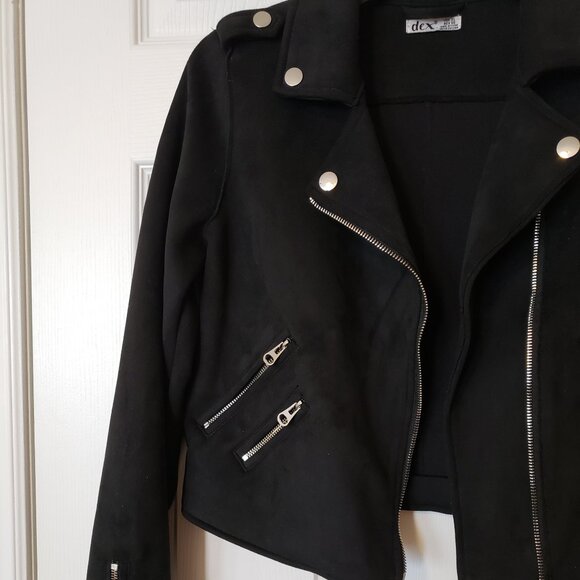 Dex Girls Moto Zippers Jacket ~ Black ~ Size 14-16 (XL) ~ EUC ~ - Picture 3 of 4